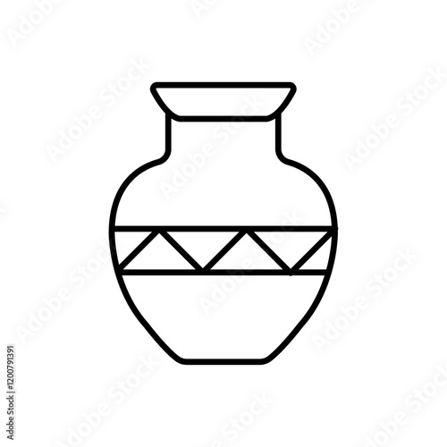 Pottery icon Flat isolated outline sign