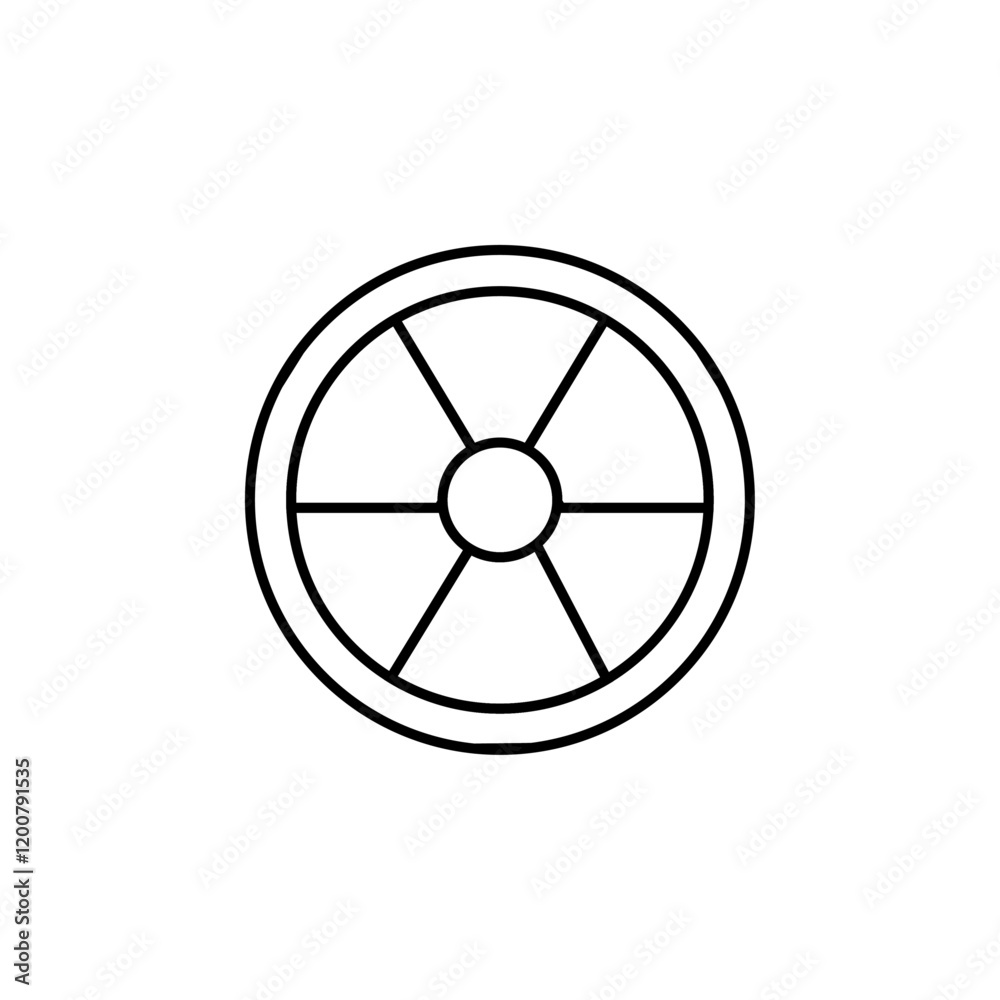 Radiation icon Flat isolated outline sign Radiation icon Flat isolated outline sign