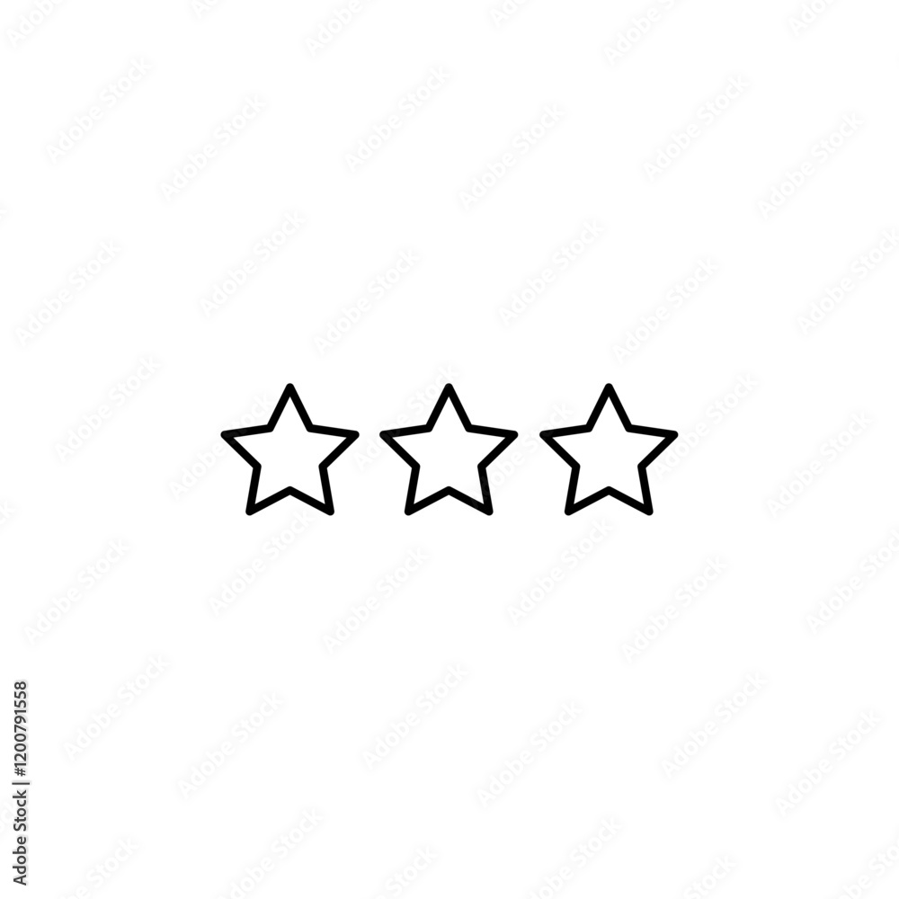 Rating icon Flat isolated outline sign Rating icon Flat isolated outline sign