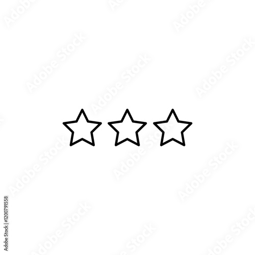 Rating icon Flat isolated outline sign