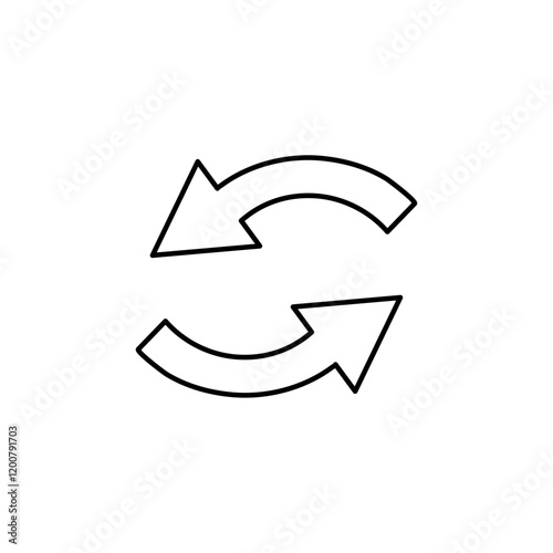 Free Download Reverse icon Flat isolated outline sign - GFXLoad