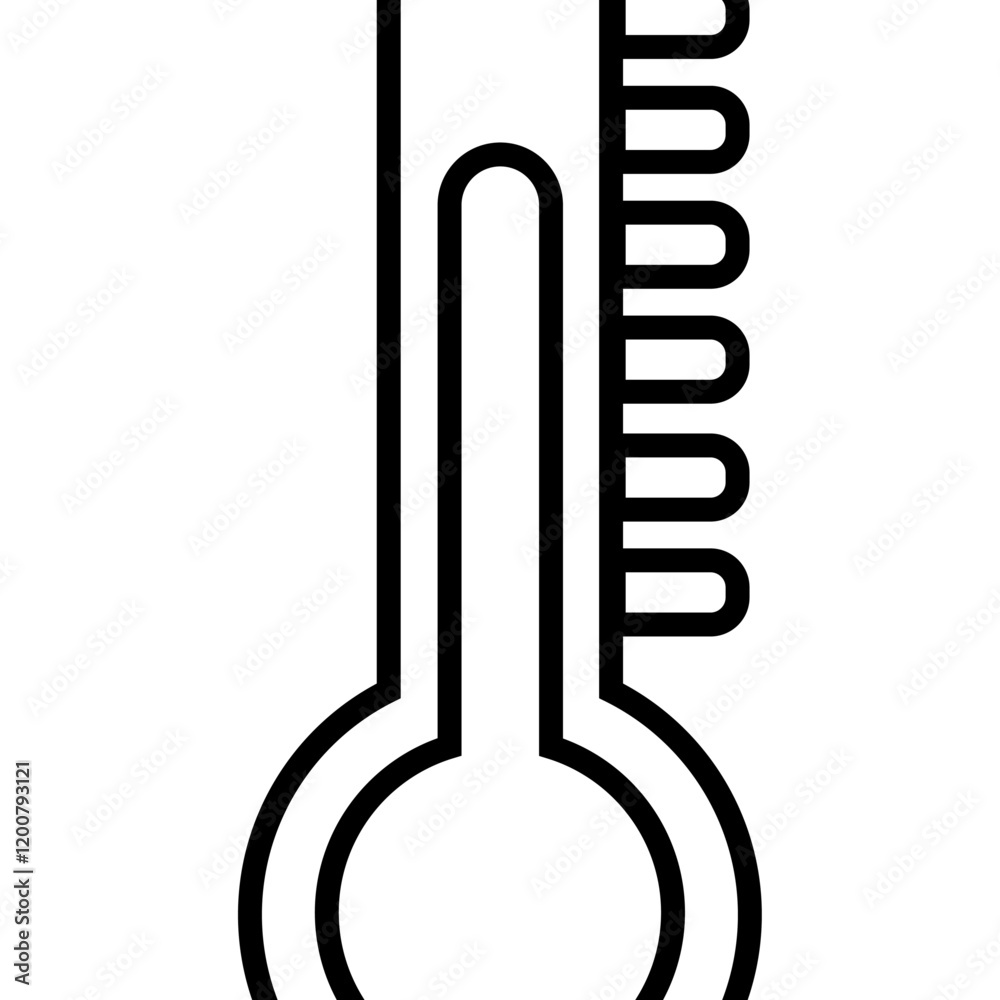 Thermometer icon Flat isolated outline sign