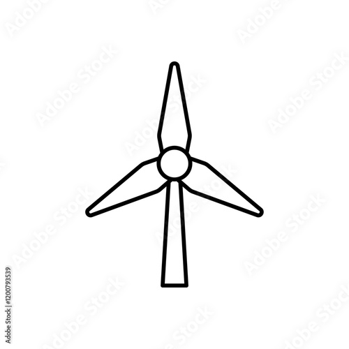 wind turbine icon Flat isolated outline sign