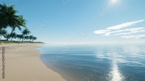 Wallpaper Mural Tranquil Tropical Beach Scene Torontodigital.ca