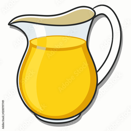 Lemonade in jar isolated  vector illustration (2)