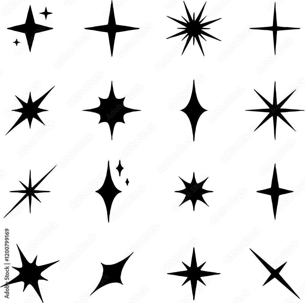 sparkles vector transparent black sparkles vector transparent black