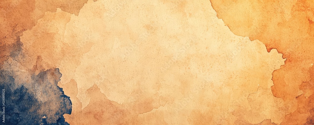 custom made wallpaper toronto digitalDistressed watercolor concept. A textured abstract watercolor background in warm tones of orange and blue.