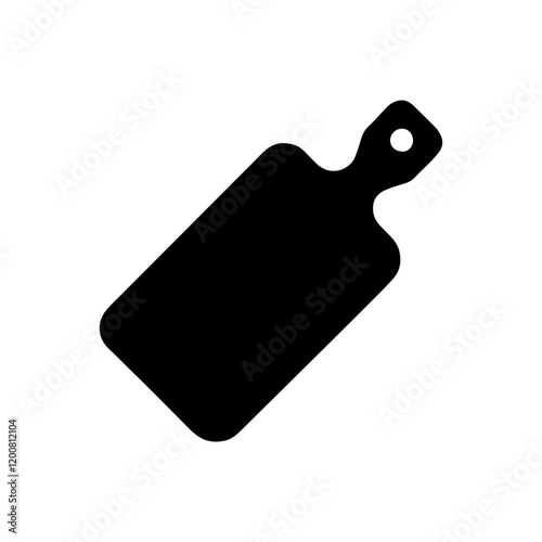 Black cutting board kitchen silhouette icon vector illustration design on white background.