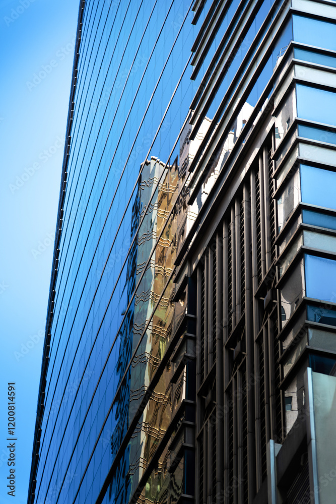 Facade of modern office building