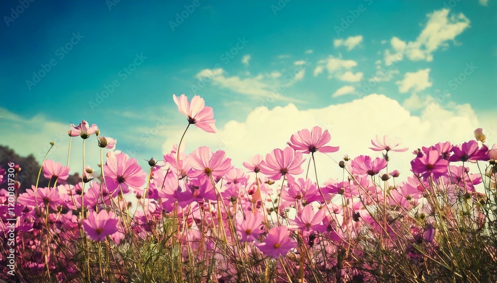 Beautiful morning of cosmos flower are blooming on white background Beautiful morning of cosmos flower are blooming on white background