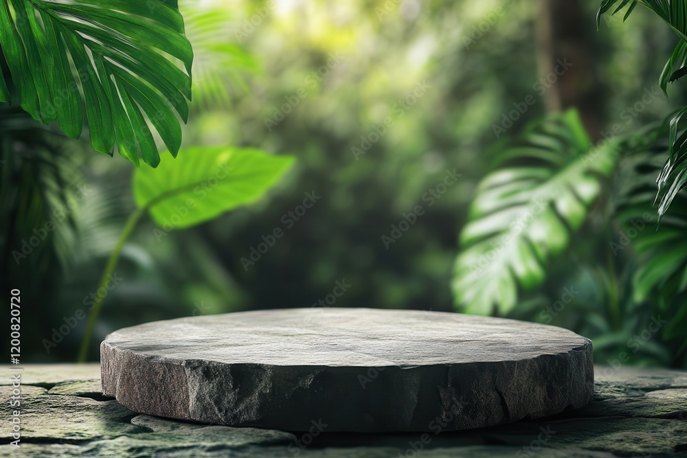 Stone platform jungle backdrop product display (4) Stone platform jungle backdrop product display (4)