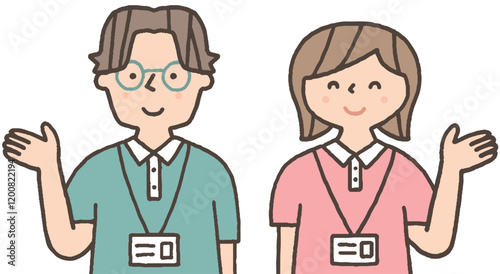 案内をする介護職員