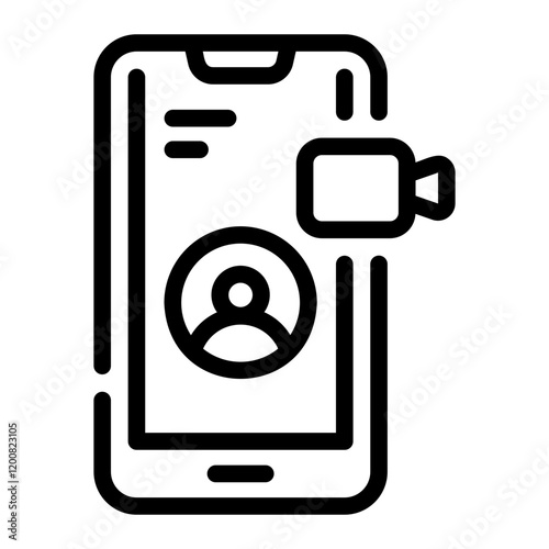 video calling Line Icon