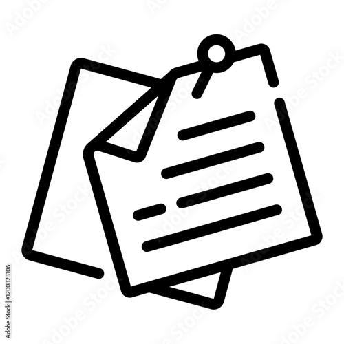 sticky notes Line Icon