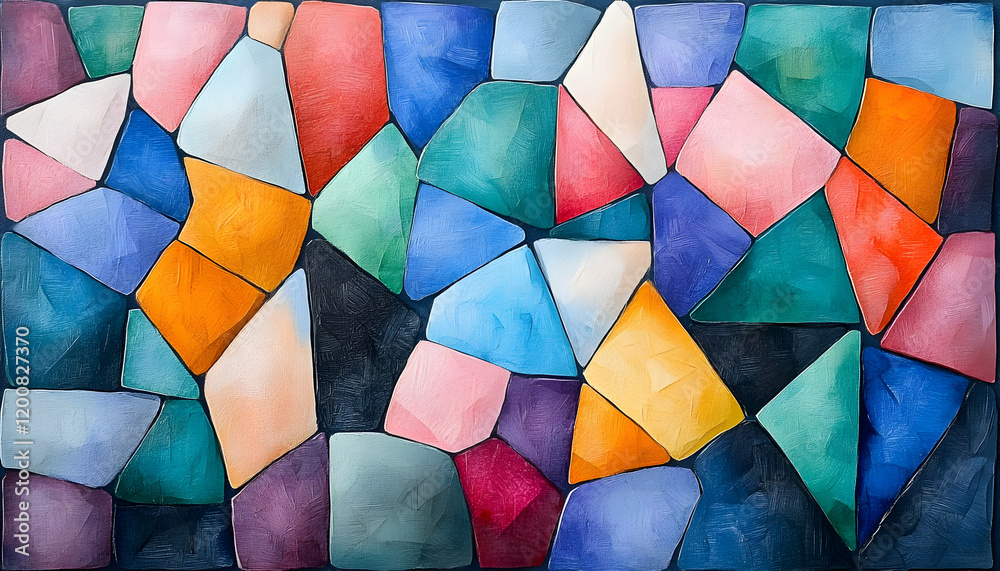 Fototapeta premium Abstract Colorful Mosaic Art Wall