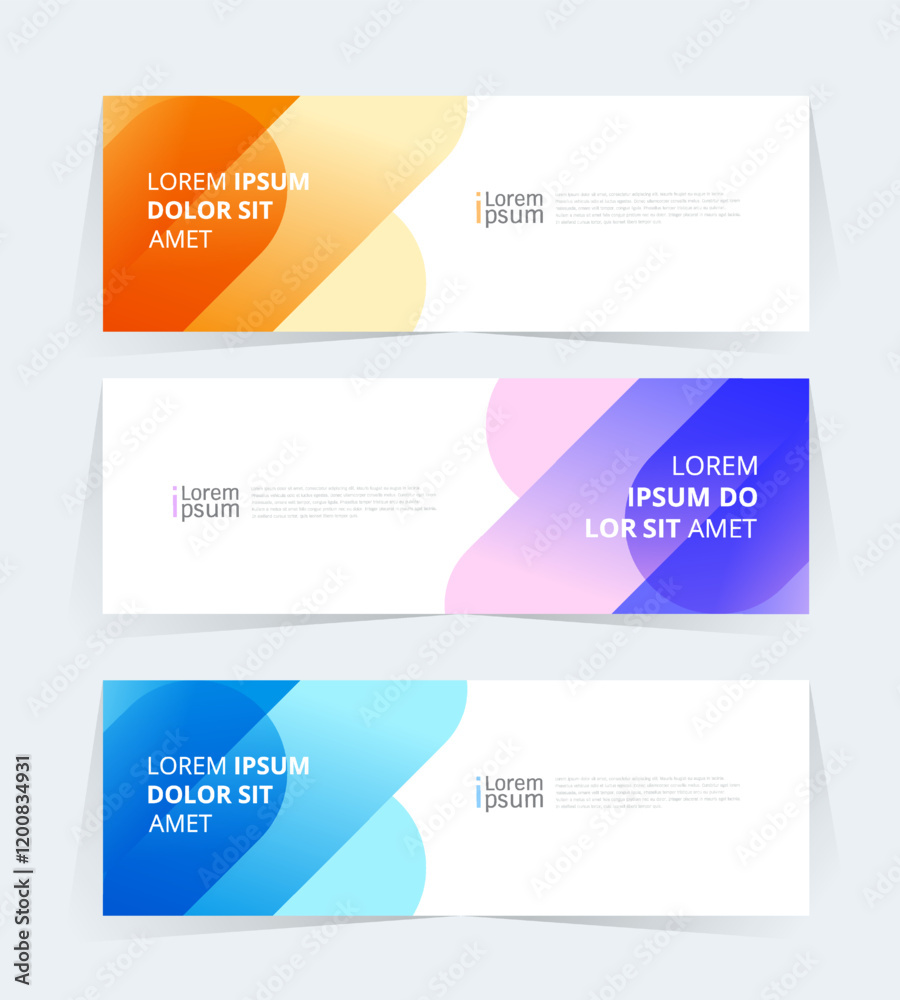 Geometric banner design with Vector presentation template. Geometric banner design with Vector presentation template.