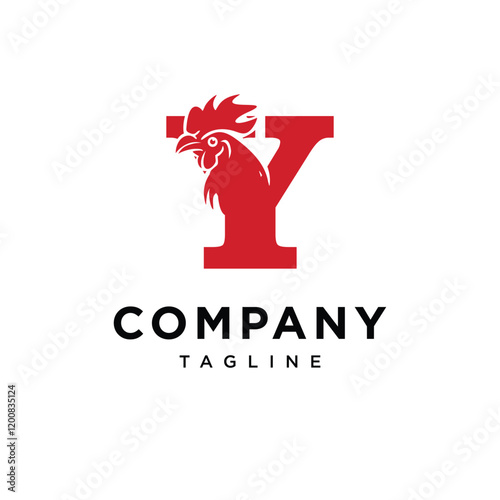 Letter Y Rooster Logo Icon Vector