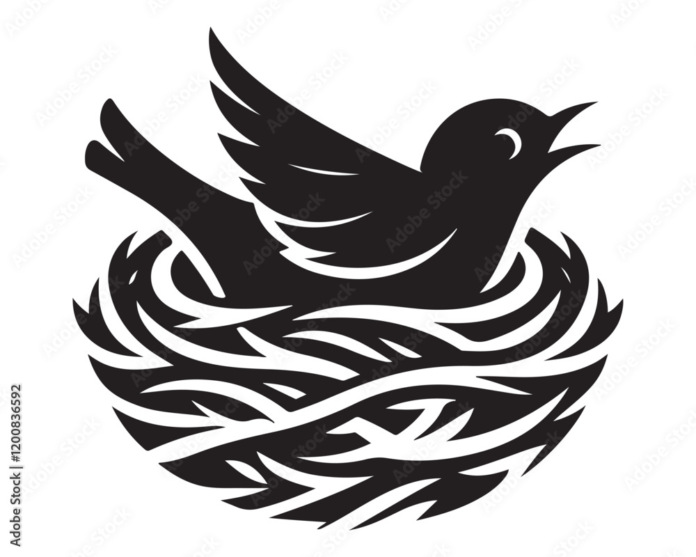 Obraz premium Nestling bird 5.eps