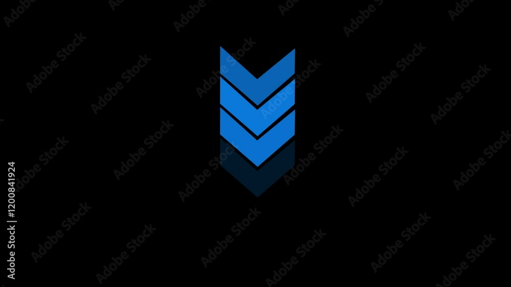 Arrow Loop Animation direction concept. arrow loading icon concept animation. colorful arrow icon concept on black background.