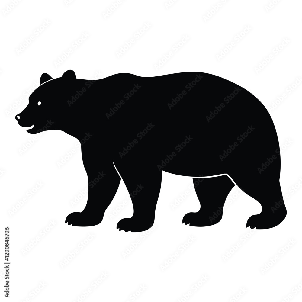 Fototapeta premium Bear silhouette animals. Vector Illustrator.