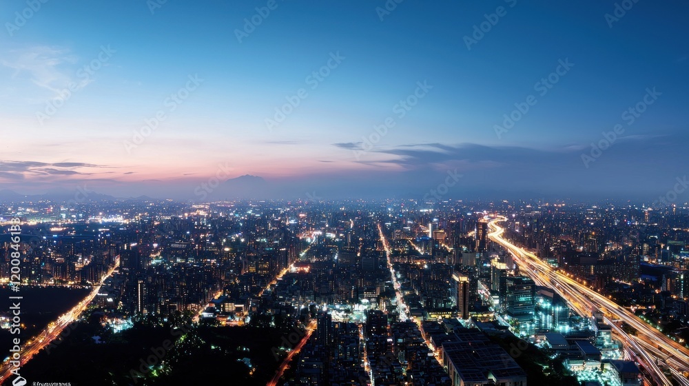 Obraz premium Blurred City Lights at Twilight