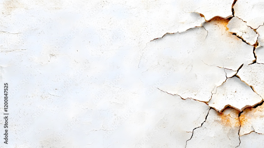 Obraz premium Distressed texture overlay on cracked wall urban setting digital art abstract background close-up view visual concept for design