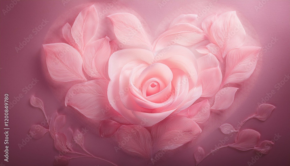Valentine's day hearts and roses illustration Valentine's day hearts and roses illustration