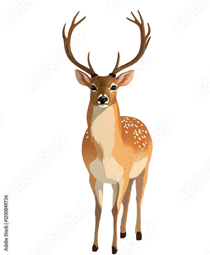  Illustration deer animal wildlife nature wild background design mammal vector stag