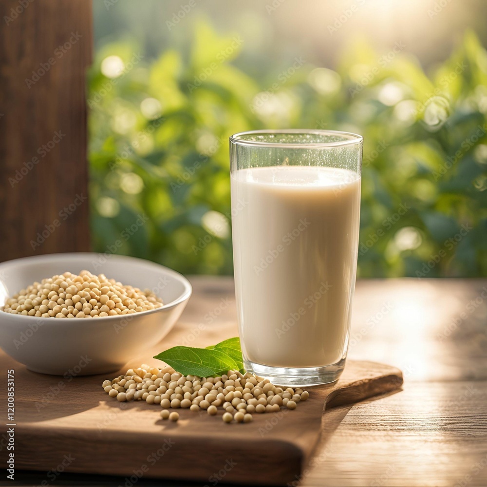 Soy milk extracted from natural soybeans