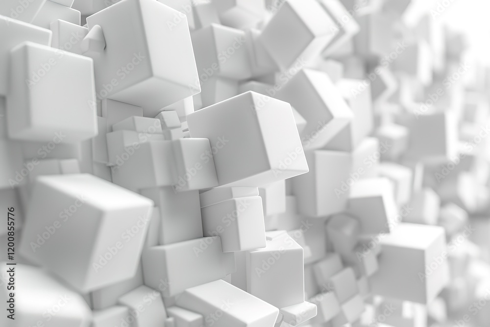 Random offset small white cubes, blocks or boxes background wallpaper banner with copy space Random offset small white cubes, blocks or boxes background wallpaper banner with copy space