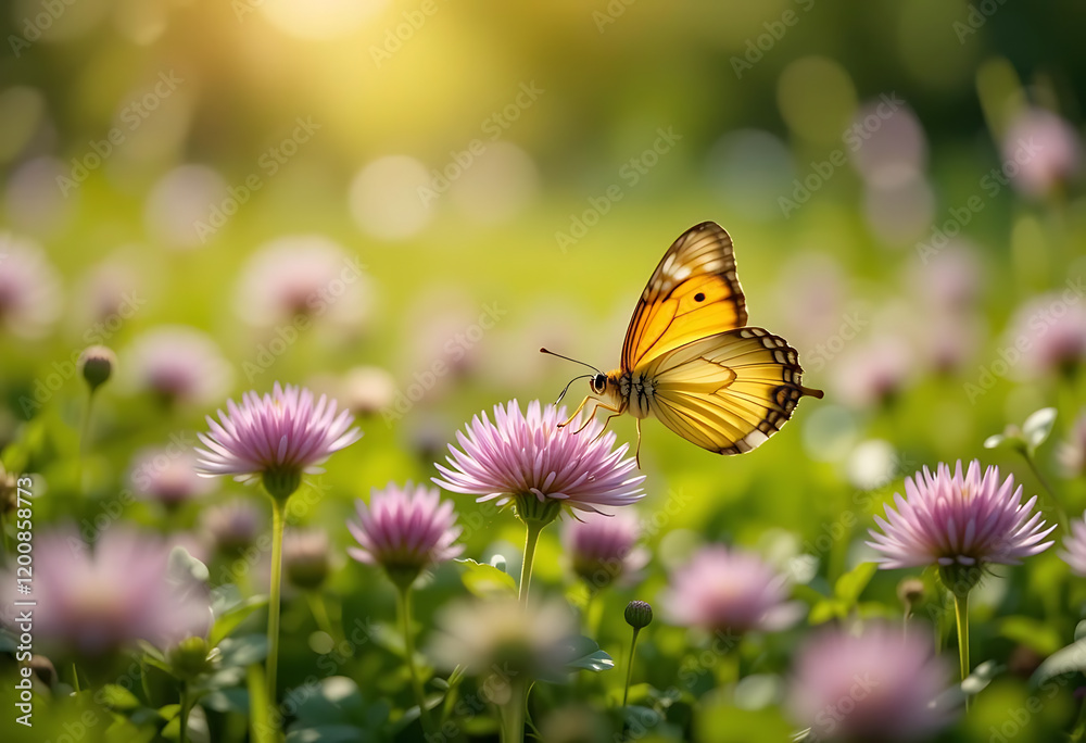 Obraz premium butterfly on lavender