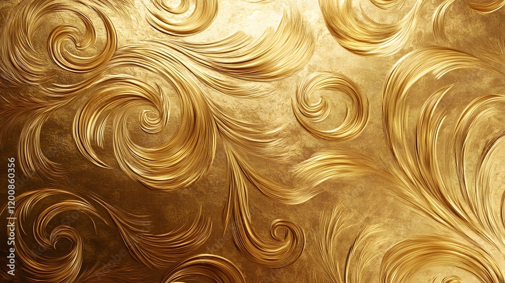 Golden Swirling Abstract Art Background Design Golden Swirling Abstract Art Background Design