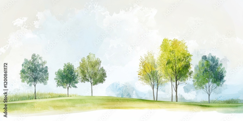 Fototapeta premium Enhancing urban landscapes a green reforestation effort