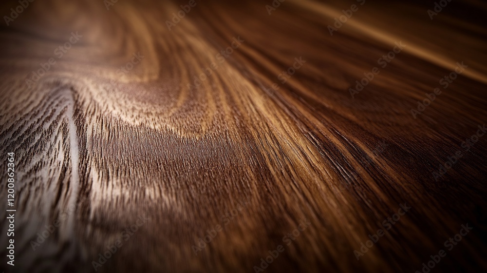 Fototapeta premium Dark Wood Grain Texture: A Close-Up View of Rich Brown Wood
