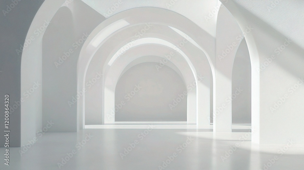 Modern Empty Room Rendered in 3D Interior Design Style Modern Empty Room Rendered in 3D Interior Design Style
