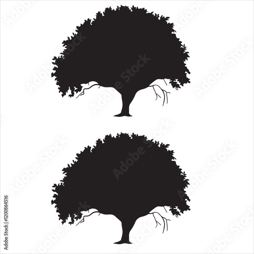 BIG SMALL PLANT TREE silhouette