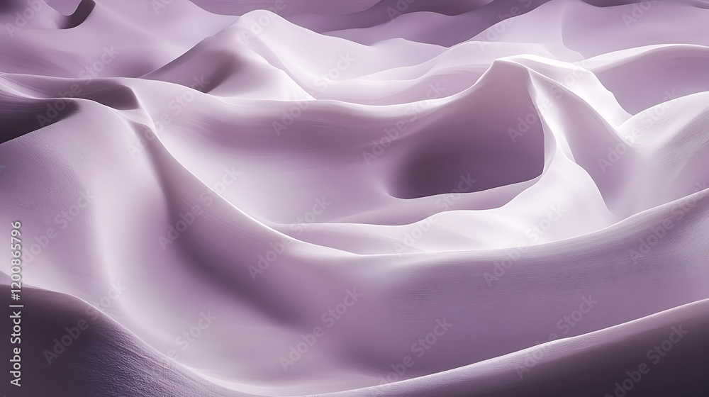 Obraz premium Abstract Lavender Fabric Draped in Soft Waves