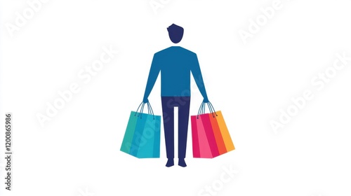 person with shopping bags