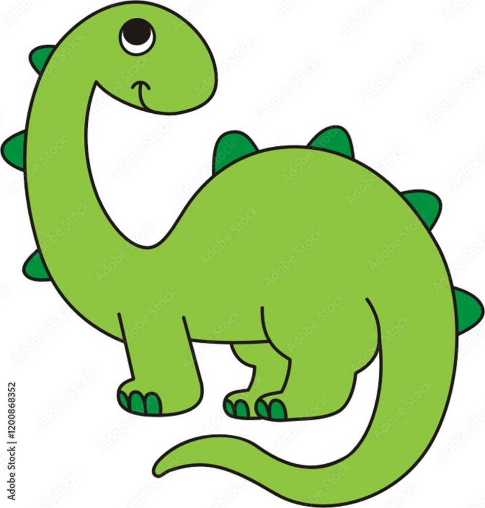 Naklejka premium Vector illustration of Dinosaurs cartoon