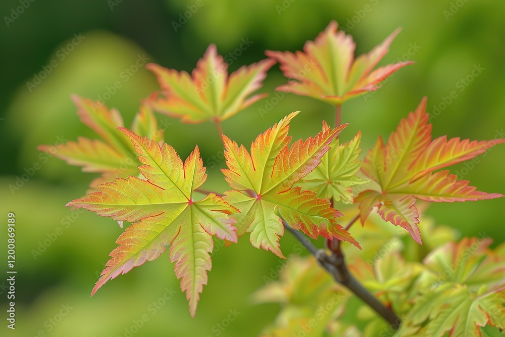 Fresh new leaves on a Japanese acer tree Fresh new leaves on a Japanese acer tree