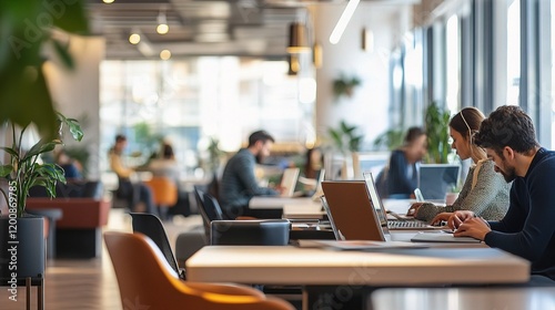 Wallpaper Mural Modern Luxury Coworking Space with Bright Natural Light Torontodigital.ca