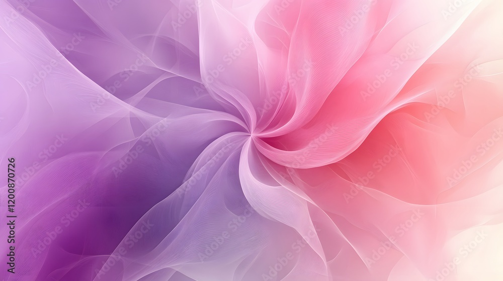 Obraz premium Abstract Pink and Purple Swirling Fabric Design