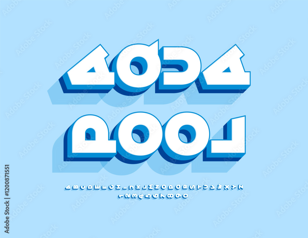 Vector Modern banner Aqua Polo. Unique Rotated Font. Trendy set of Isometric Alphabet Letters and Numbers. Vector Modern banner Aqua Polo. Unique Rotated Font. Trendy set of Isometric Alphabet Letters and Numbers.