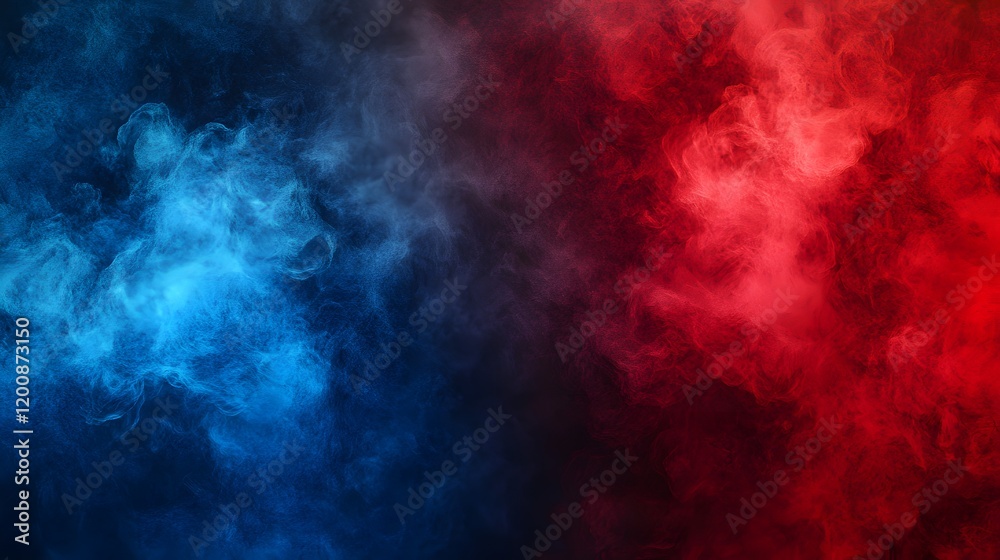 Abstract Blue and Red Smoke Swirling Design Abstract Blue and Red Smoke Swirling Design