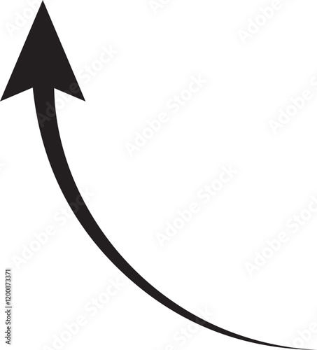 wavy curved Long arrow icon. long line arrow vector. flat style Arrow symbol. arrow on a white background. vector illustration. Curve arrow icon vector illustration. black arrow . black curve arrow