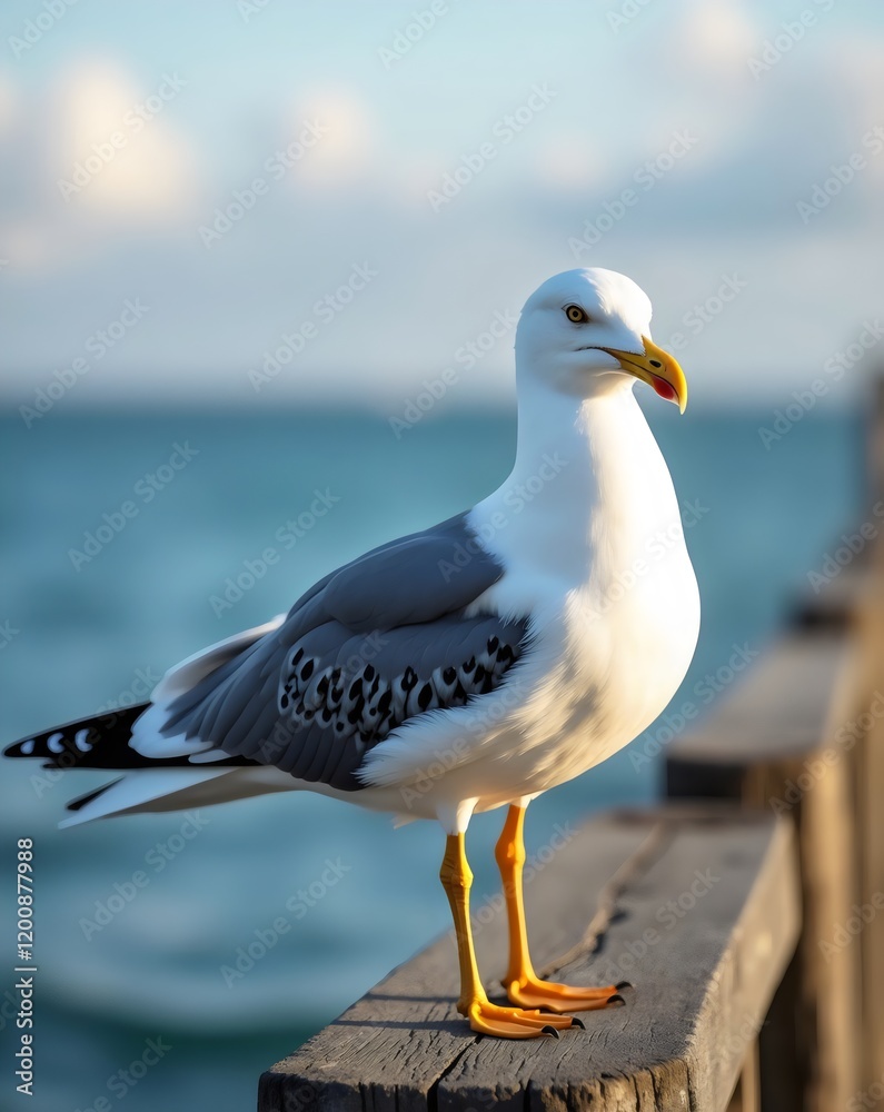 Seagull Bird Standing Wooden Pier Blue Ocean Water Coastal Sunny Day
Seagull Bird Standing Wooden Pier Blue Ocean Water Coastal Sunny Day