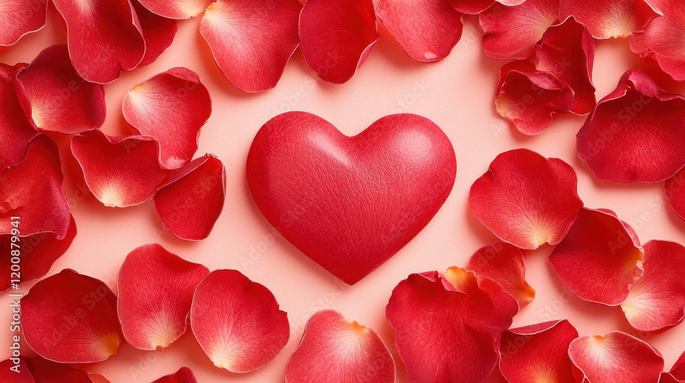 gentle heart shaped pattern of rose petals on soft background gentle heart shaped pattern of rose petals on soft background