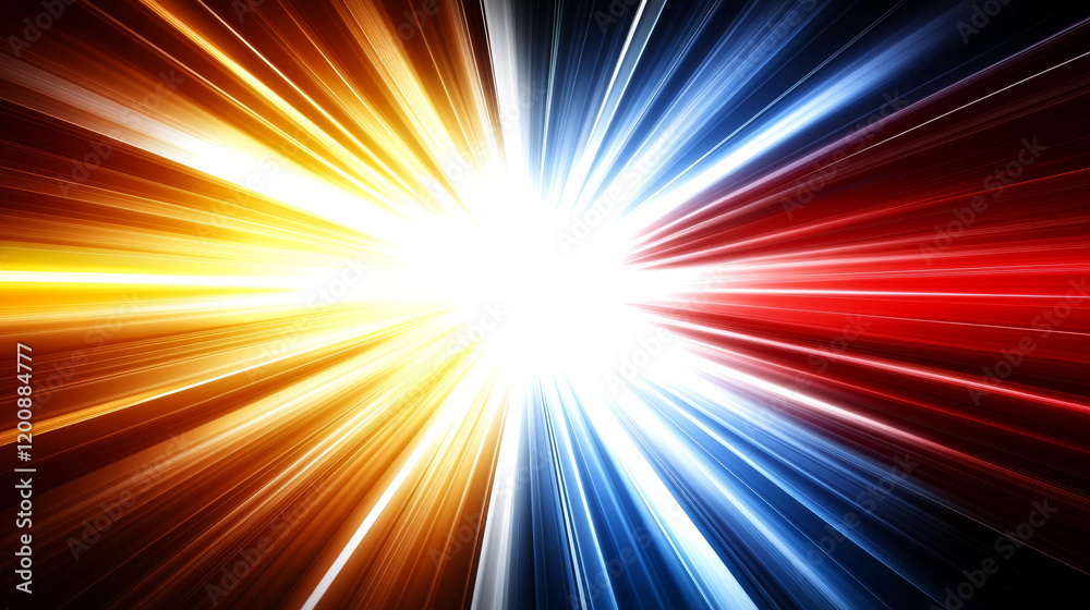 Fototapeta premium Dynamic abstract background with vibrant light beams