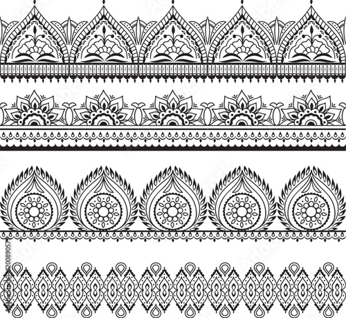 Vector seamless pattern border element. Classical luxury border