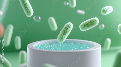 Probiotic Lactic Acid Bacteria Cell Shapes Microscopic Abstract Background photo